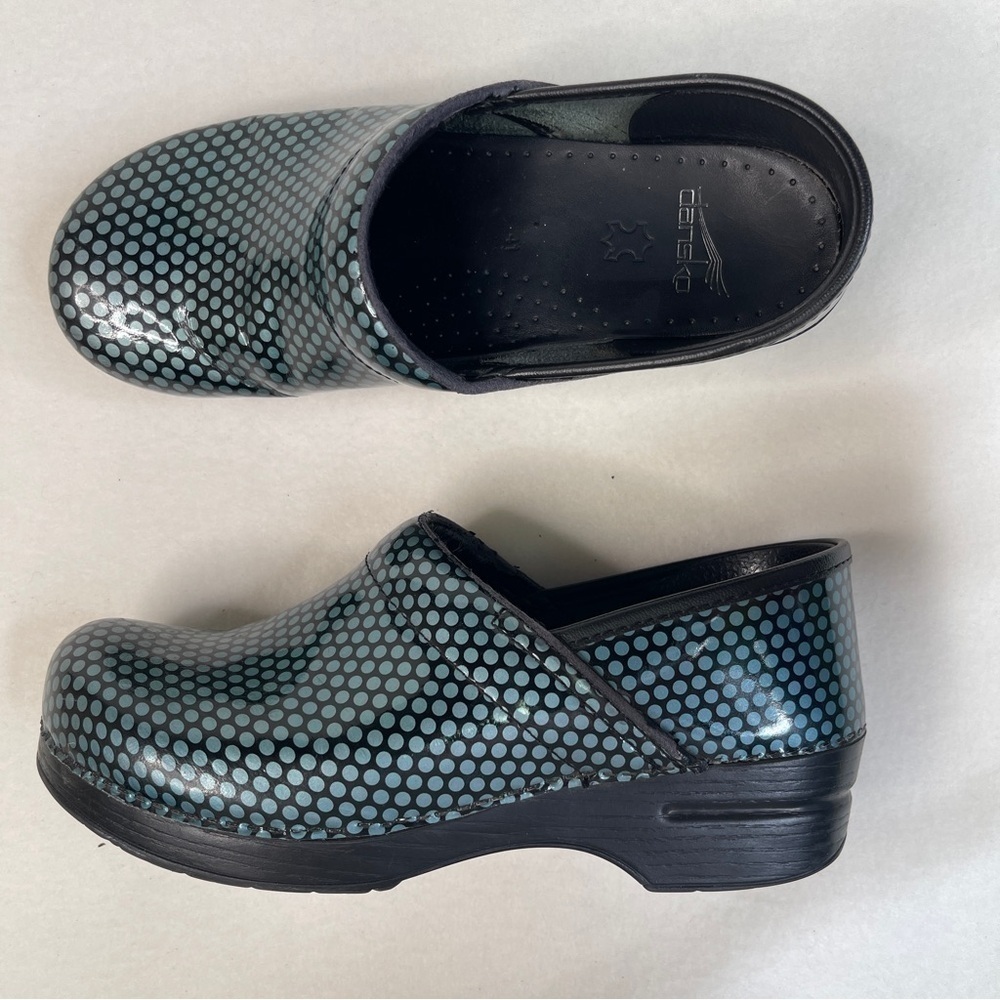 Dansko Professional Clogs Sage Green Polka Dot EU 41
